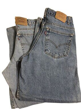 2 Levis 550 Relaxed Fit Husky Jeans W33 L28 & W34 L28 Blue Denim Vintage Classic